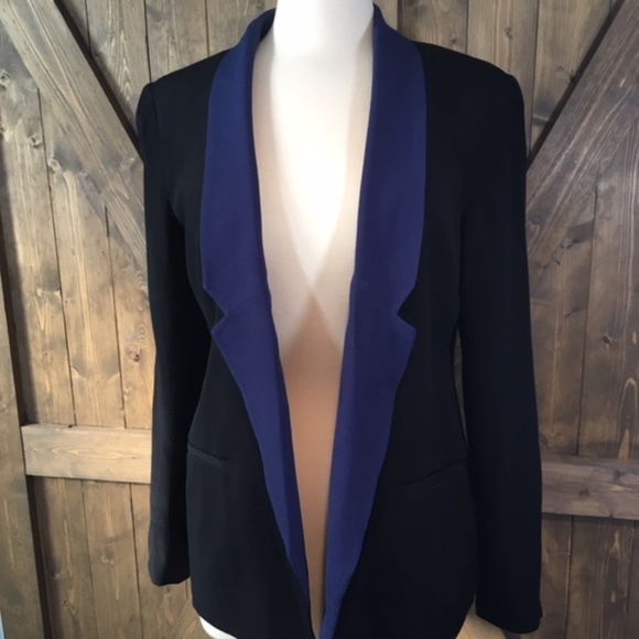 LC Lauren Conrad Jackets & Blazers - NWT LC Lauren Conrad Black with Blue Trim Blazer